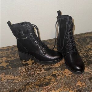 BareTraps Black Combat Boots New no box